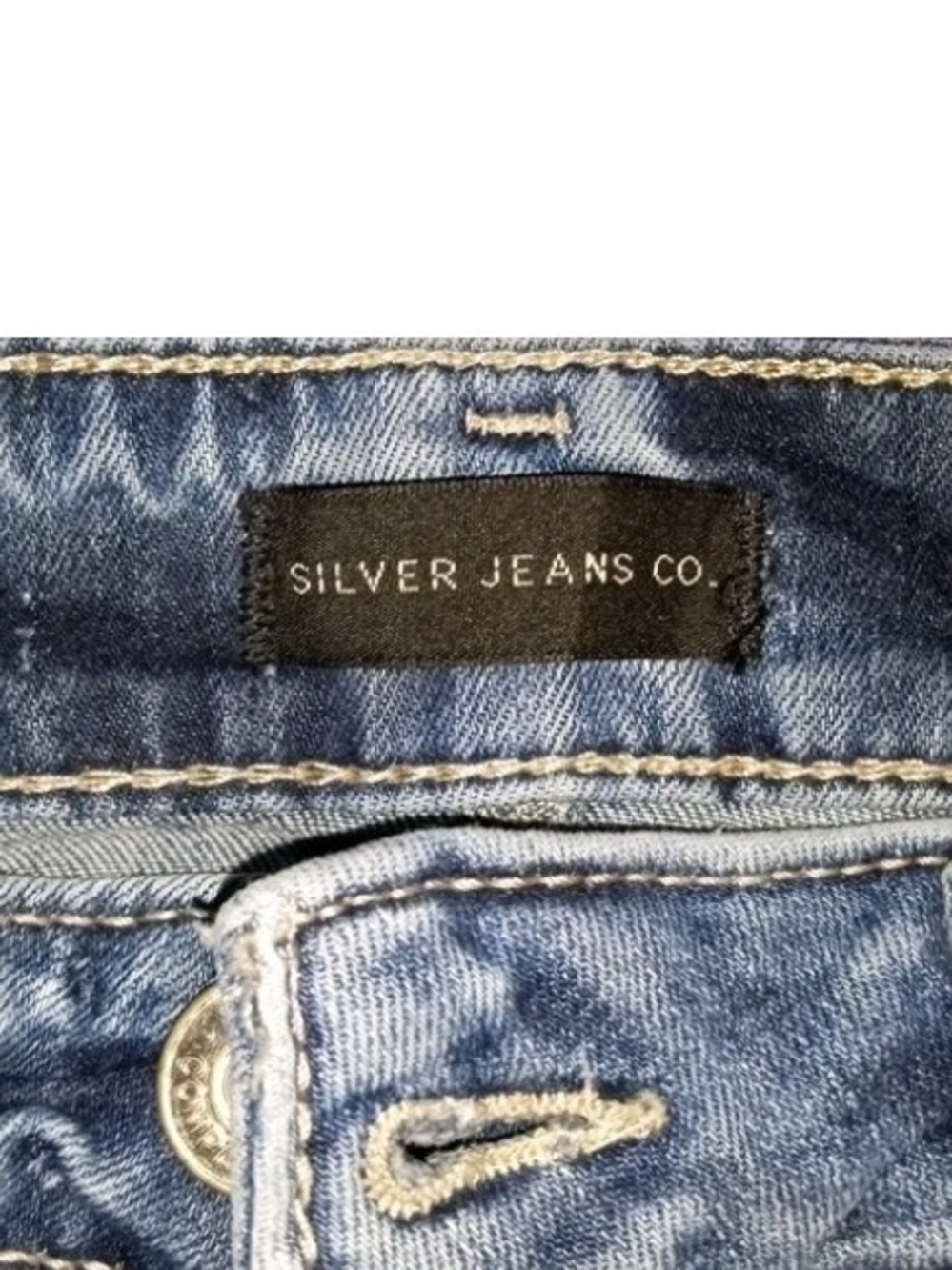 Silver Jeans Avery Capri Women’s 30 Blue Selvedge - Picture 5 of 13